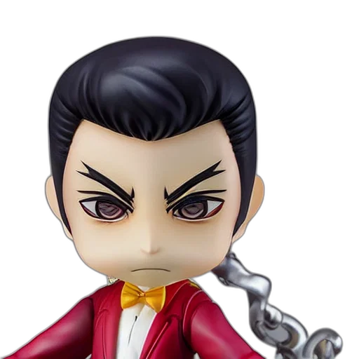 cartoon, goro, majima, yakuza, nendoroid, figurine, detailed, product transparent PNG cut-out