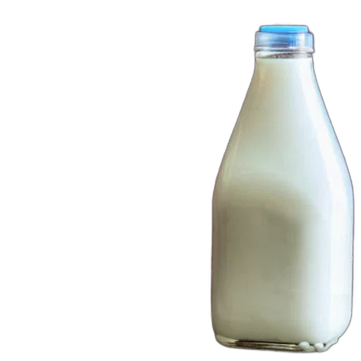 bottle, food, animal, weapon, photorealistic, 3d render, milk, over transparent PNG cut-out