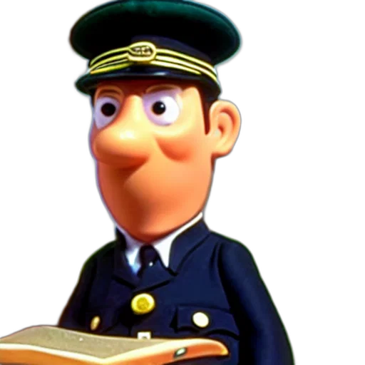 staff, face, hat, 3d render transparent PNG cut-out