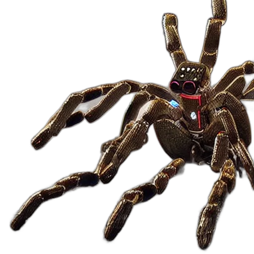 creature, animal, 3d render, concept art, arachnoid, robot, killing, people transparent PNG cut-out