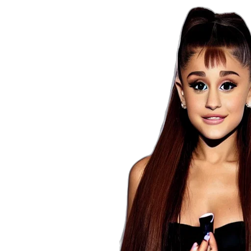 hair, photorealistic, cartoon, 3d render, anime, ariana, grande, face transparent PNG cut-out