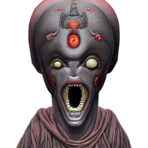 mask, face, creature, staff transparent PNG cut-out