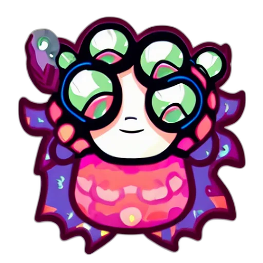 creature, mask, staff, pixel art transparent PNG cut-out