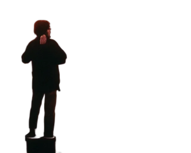 staff, jacket, robot, concept art, 3d render, pixel art, fog, outer space transparent PNG cut-out