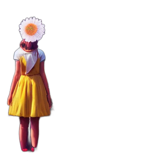 dress, flower, mask, staff, concept art, 3d render, pixel art, anime transparent PNG cut-out