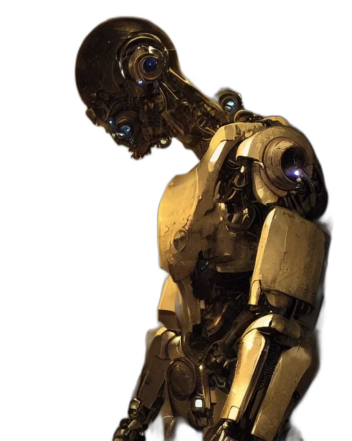 robot, staff, weapon, face transparent PNG cut-out