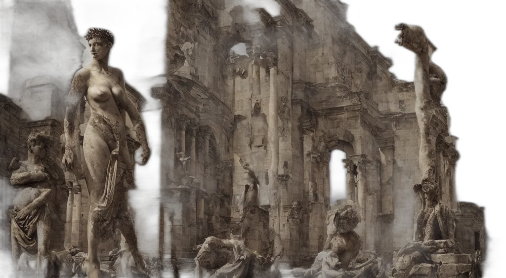 concept art, fantasy art, photorealistic, 3d render transparent PNG cut-out