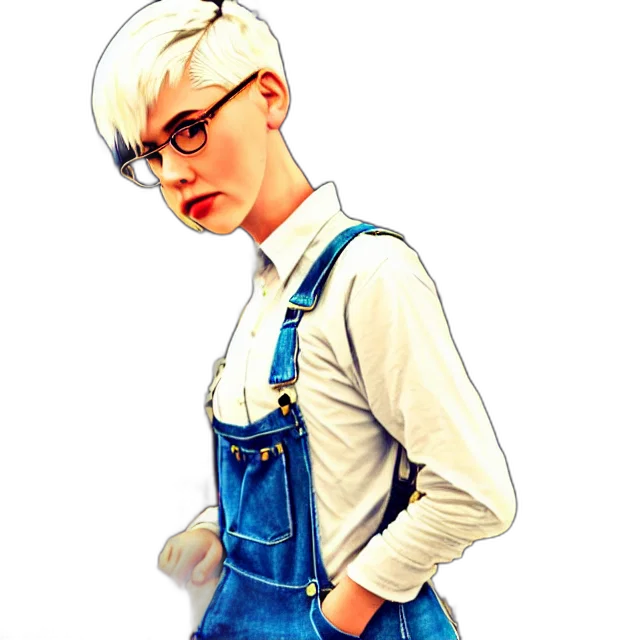 staff, jacket, cartoon, comic book art, pixel art, concept art, full, body transparent PNG cut-out