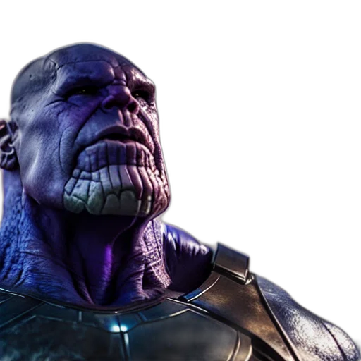 face, mask, 3d render, concept art, comic book art, josh, brolin, thanos transparent PNG cut-out