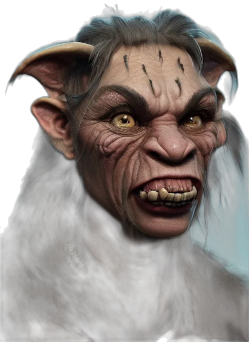 creature, face, animal, staff, fantasy art, concept art, photorealistic, 3d render transparent PNG cut-out