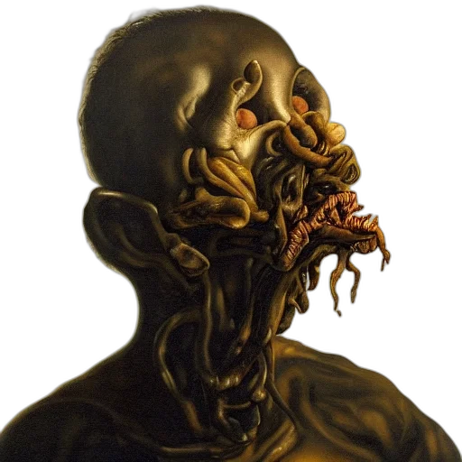 mask, creature, face, concept art, photorealistic, 3d render, oil painting, refined transparent PNG cut-out