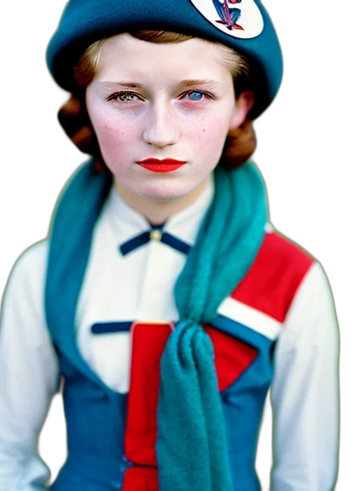 face, hat, jacket, dress transparent PNG cut-out