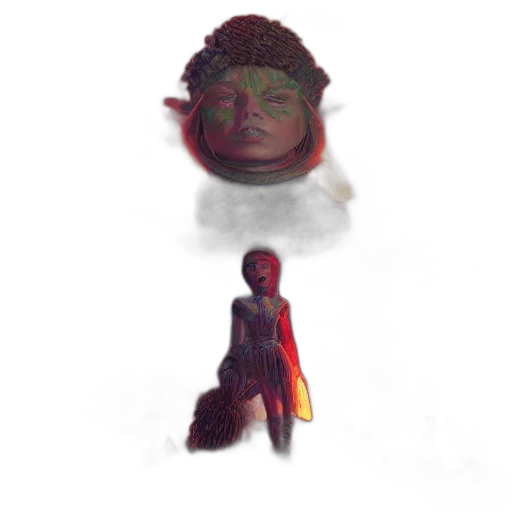mask, creature, face, staff transparent PNG cut-out