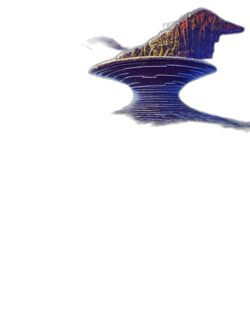dragon, hat, hair, crown, concept art, pixel art, 3d render, vaporwave transparent PNG cut-out