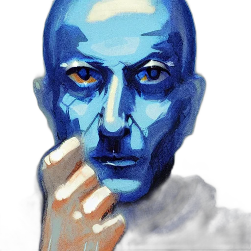 face, mask, robot, creature, watercolor, photorealistic, concept art, comic book art transparent PNG cut-out