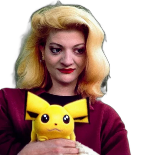 face, hair, concept art, laura, palmer, holding, pokemon, pichu transparent PNG cut-out