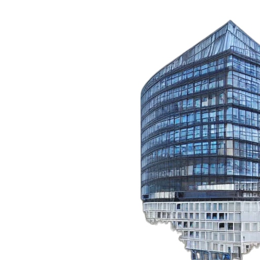 building, 3d render, photorealistic, kpn transparent PNG cut-out