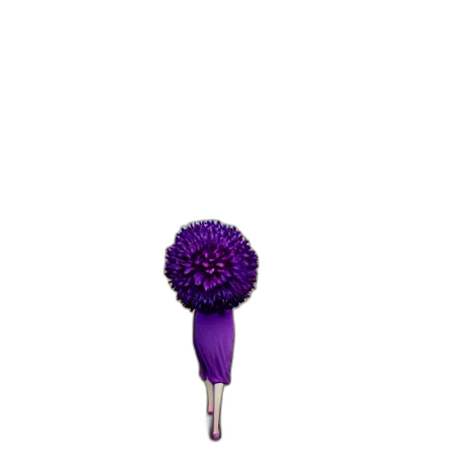 flower, umbrella, staff, hair, 3d render, photorealistic, vaporwave, concept art transparent PNG cut-out