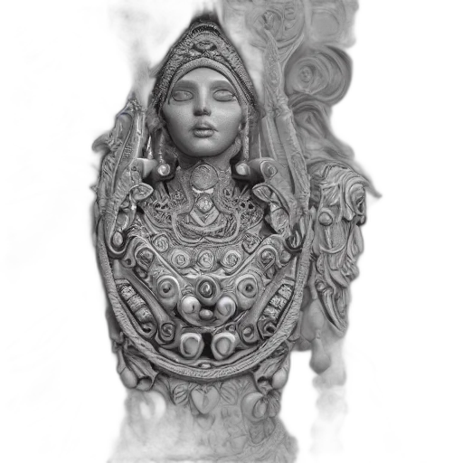 jewelry, crown, face, mask, photorealistic, pencil sketch, 3d render, fantasy art transparent PNG cut-out
