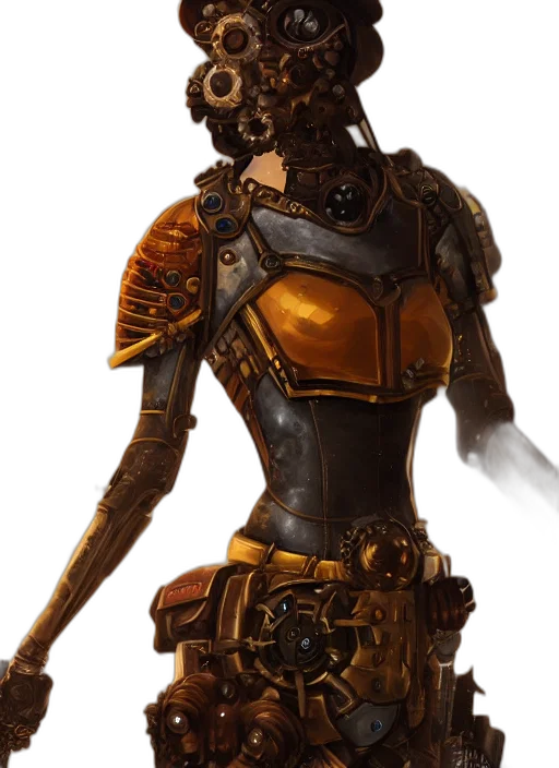 robot, weapon, staff, concept art transparent PNG cut-out