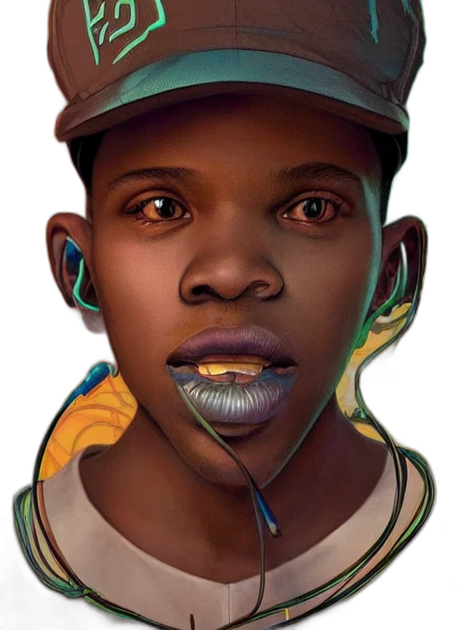 face, hat, staff, creature, concept art, photorealistic, 3d render, fantasy art transparent PNG cut-out