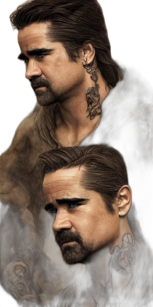 hair, face, photorealistic, concept art transparent PNG cut-out