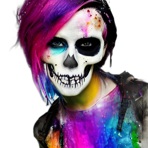 mask, face, creature, watercolor, photorealistic, fantasy art, cartoon, colorful transparent PNG cut-out