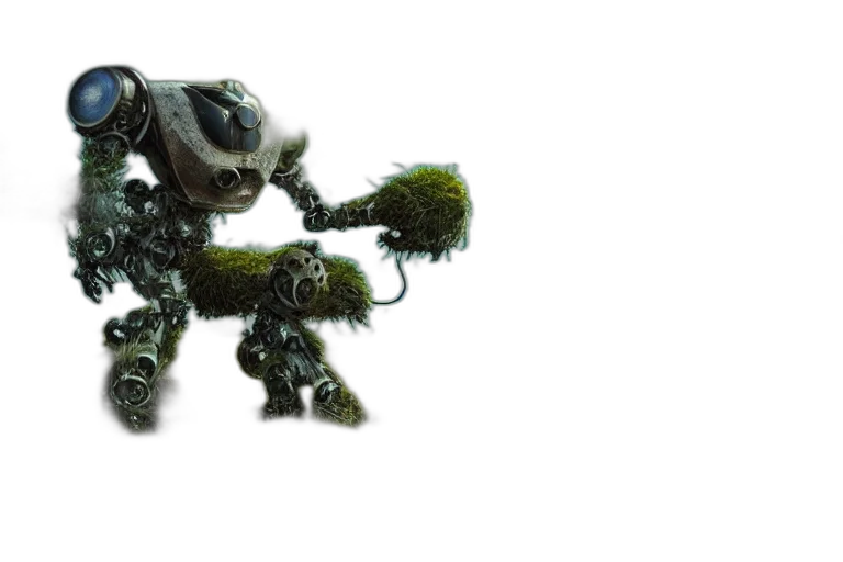 robot, creature, dragon, weapon, concept art, 3d render, fantasy art, pixel art transparent PNG cut-out