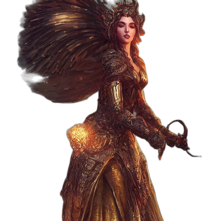 staff, dress, sword, fantasy art transparent PNG cut-out