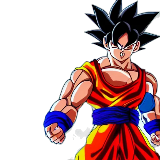 concept art, anime, comic book art, cartoon, cinematic, shot, goku, volumetric transparent PNG cut-out