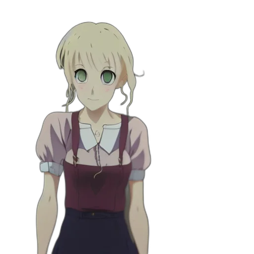 dress, staff, face, anime transparent PNG cut-out