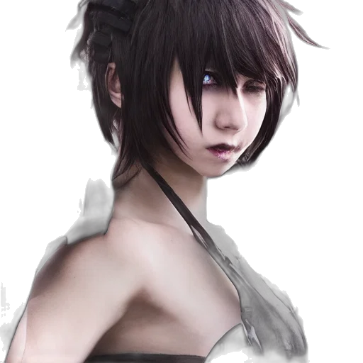 face, hair, mask, staff, photorealistic, fantasy art, concept art, anime transparent PNG cut-out
