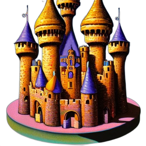 crown, hat, building, 3d render transparent PNG cut-out