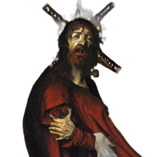 crown, staff, face, mask transparent PNG cut-out