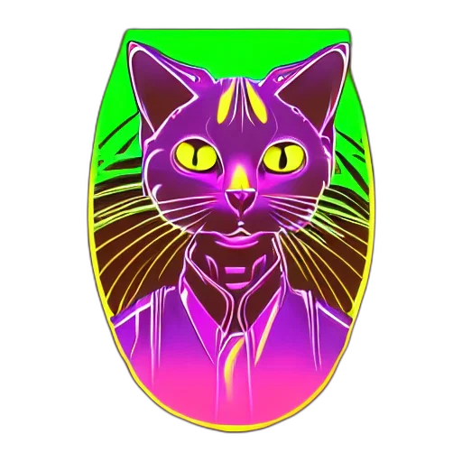 vaporwave, fantasy art, cartoon, concept art transparent PNG cut-out