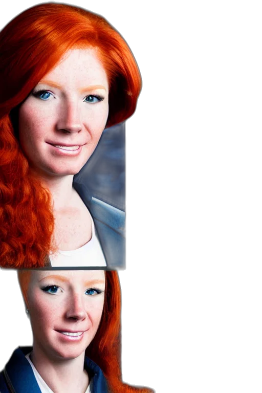 face, dress, hair, hat transparent PNG cut-out