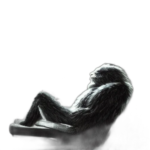 creature, animal, mask, hair, concept art, photorealistic, pencil sketch, 3d render transparent PNG cut-out