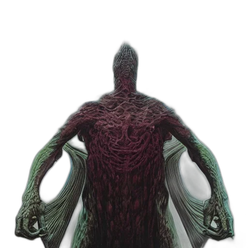 creature, mask, hair, jacket transparent PNG cut-out
