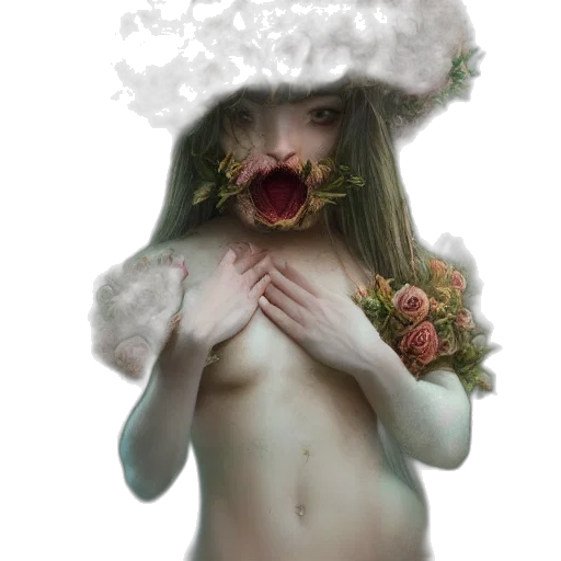 flower, mask, face, crown transparent PNG cut-out