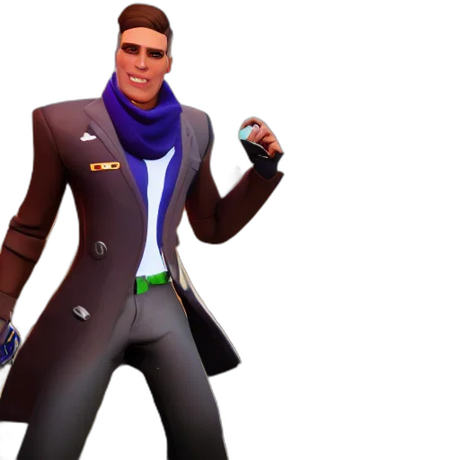 jacket, staff, concept art, 3d render transparent PNG cut-out
