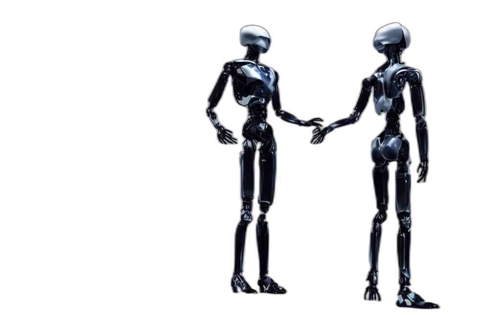 robot, concept art, 3d render, cyberpunk transparent PNG cut-out