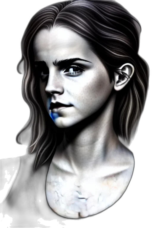 face, jewelry, photorealistic, fantasy art, comic book art, pencil sketch, neon lights, blue transparent PNG cut-out