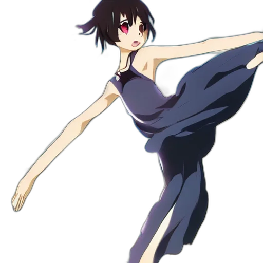 dress, anime, concept art, cartoon transparent PNG cut-out