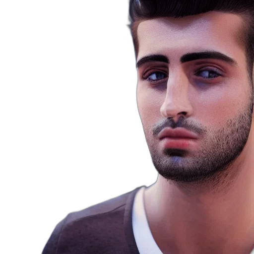 face, photorealistic, 3d render, concept art transparent PNG cut-out