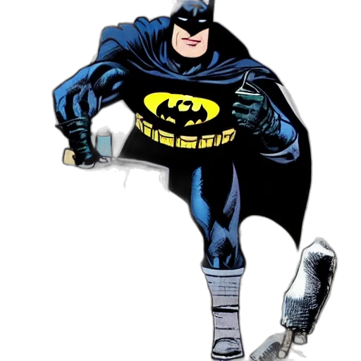 comic book art, concept art, batman, pouring transparent PNG cut-out