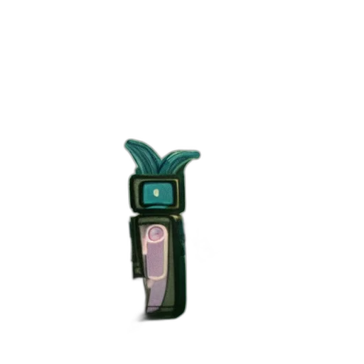 robot, staff, jewelry, mask, vaporwave, 3d render, concept art, pixel art transparent PNG cut-out