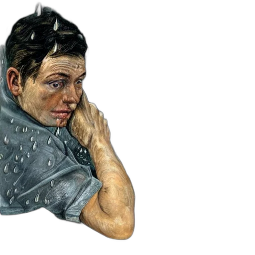 face, jacket, mask, umbrella, photorealistic, concept art, watercolor, oil painting transparent PNG cut-out
