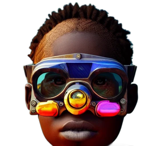 mask, face, robot, 3d render, cyberpunk, concept art, photorealistic, colorful transparent PNG cut-out