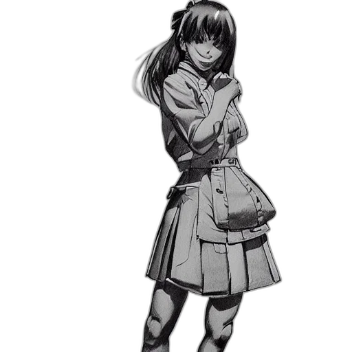 jacket, dress, staff, weapon transparent PNG cut-out