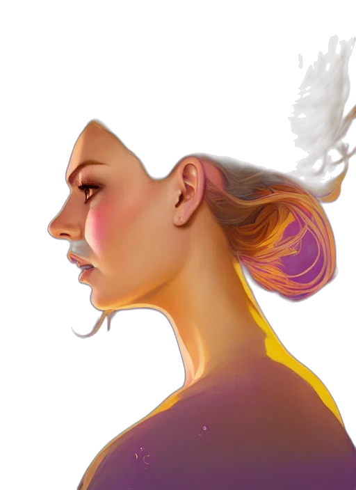 face, crown, hair, mask transparent PNG cut-out